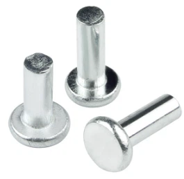 فلیٹ ہیڈ سفید زنک چڑھایا ٹھوس rivet
